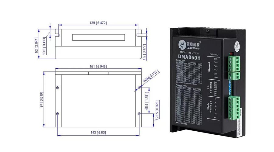 Leadshine DMA860H 스테퍼 드라이버 (3)